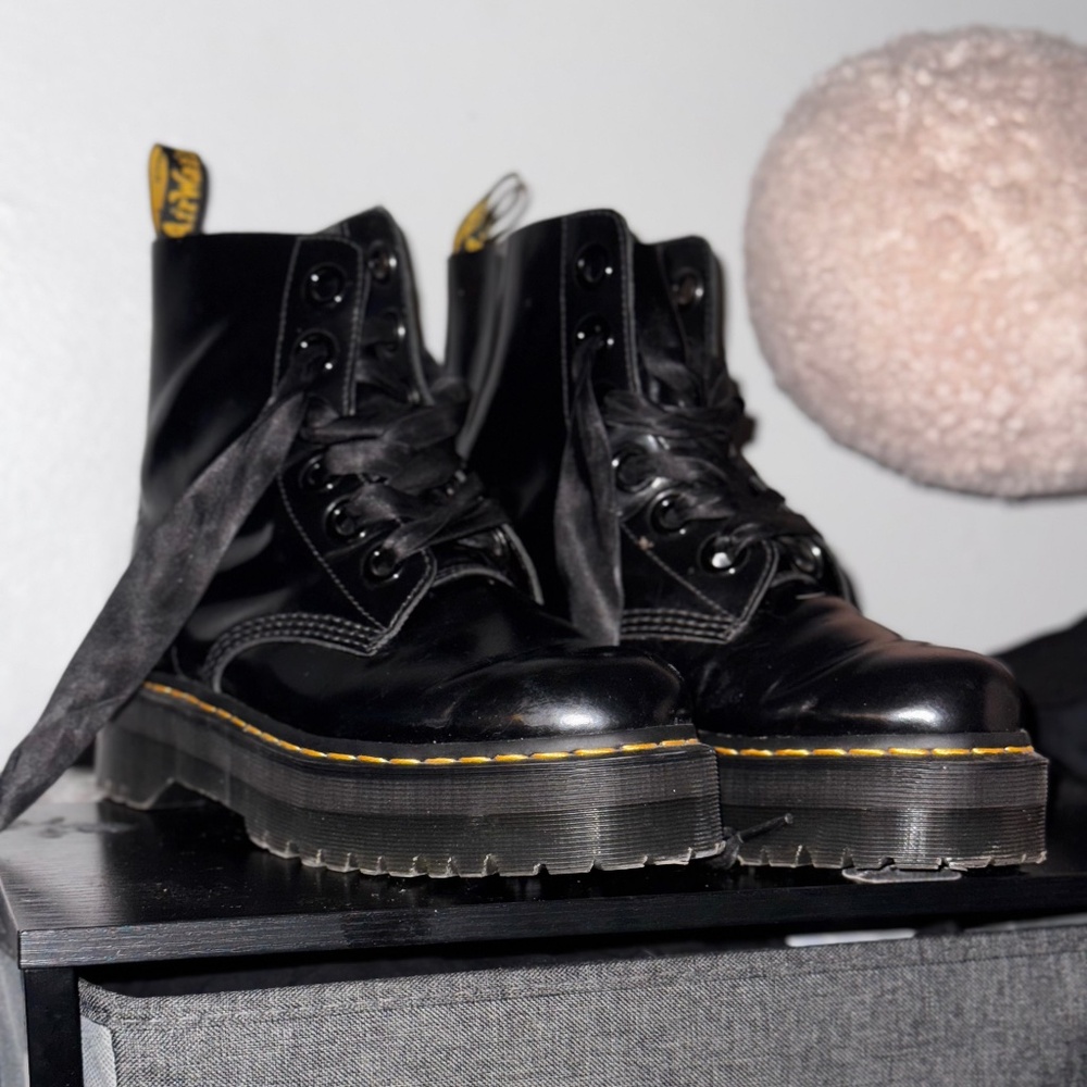 MOLLY WOMEN'S LEATHER PLATFORM BOOTS